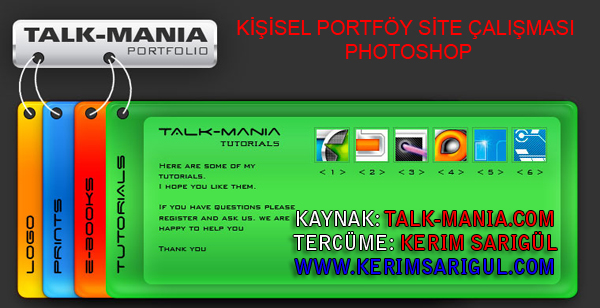 Kişisel Portföy Site Çalışması - Personal Portfolio Layout - Photoshop