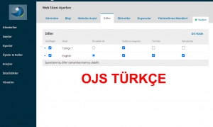 OJS (Açık Dergi sistemi) Türkçe Dil Seçeneği Kurulumu ve Hata Giderme